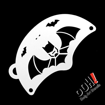 Ooh Body Art Stencil Mask Bat Hero 